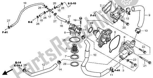 Todas las partes para Bomba De Agua de Honda VFR 1200F 2011