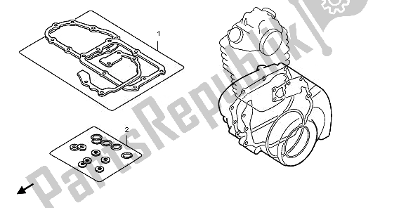 All parts for the Eop-2 Gasket Kit B of the Honda TRX 500 FE Foretrax Foreman ES 2011