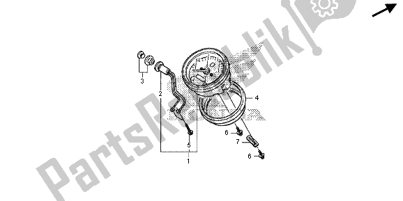 All parts for the Meter (mph) of the Honda VT 750C2S 2013