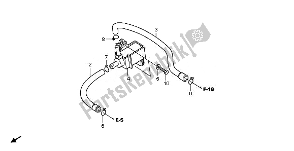 All parts for the Purge Control Sole. Valve of the Honda NHX 110 WH 2008