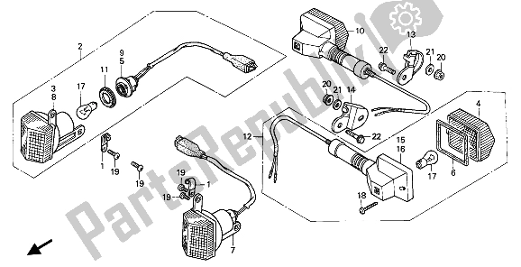 Tutte le parti per il Winker del Honda XL 600V Transalp 1991