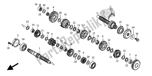 Alle onderdelen voor de Overdragen van de Honda CBR 600F 2012