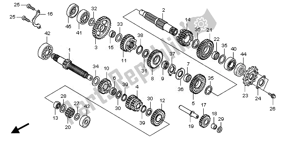 All parts for the Transmission of the Honda TRX 400 EX Sportrax 2008