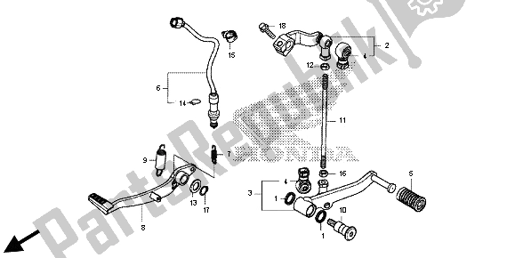 All parts for the Pedal of the Honda CB 500F 2013