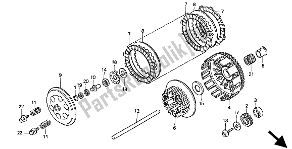 Todas las partes para Embrague de Honda CR 500R 1994