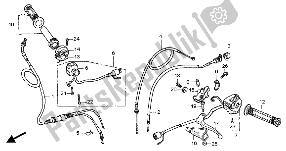 Wszystkie części do D? Wignia Klamki I Prze?? Cznik I Kabel Honda NSR 125R 2001