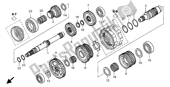 All parts for the Transmission of the Honda TRX 680 FA Fourtrax Rincon 2008