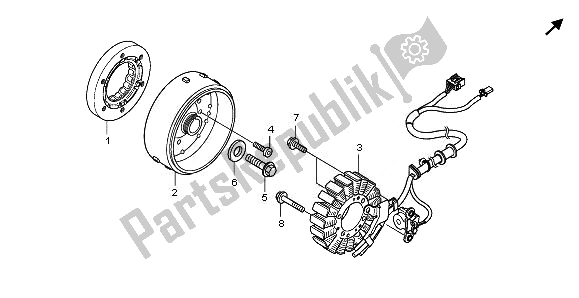 All parts for the Generator of the Honda NSS 250A 2008