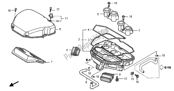 Toutes les pièces pour le Purificateur D'air du Honda CBR 1100 XX 2005