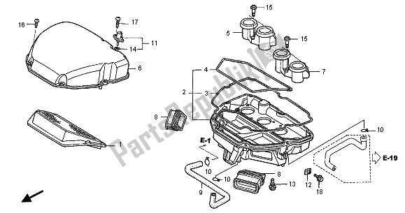 All parts for the Air Cleaner of the Honda CBR 1100 XX 2005
