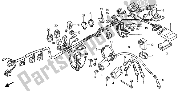 Todas las partes para Arnés De Cables de Honda CB 750 1992