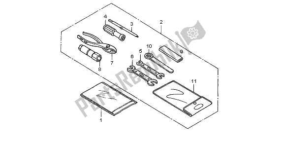 Toutes les pièces pour le Outils du Honda ANF 125 2008