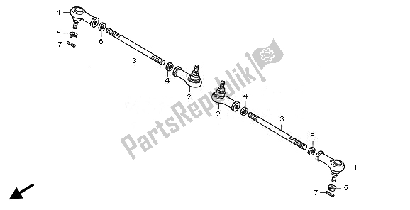 Tutte le parti per il Tirante del Honda TRX 420 FE Fourtrax Rancher 4X4 ES 2010