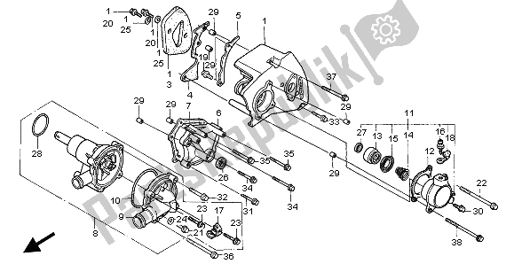 Tutte le parti per il Pompa Dell'acqua del Honda VFR 750F 1996