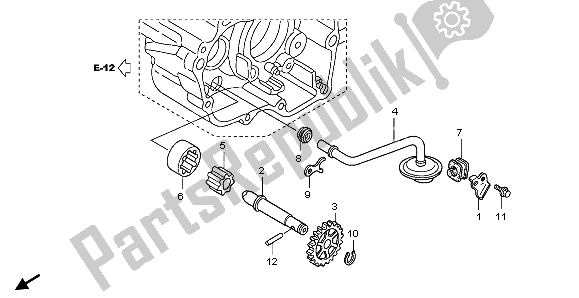 Tutte le parti per il Pompa Dell'olio del Honda CRF 450R 2007