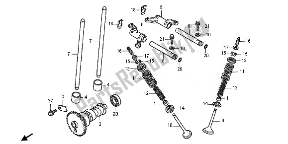 All parts for the Camshaft & Valve of the Honda TRX 420 FE Fourtrax Rancher 4X4 ES 2011