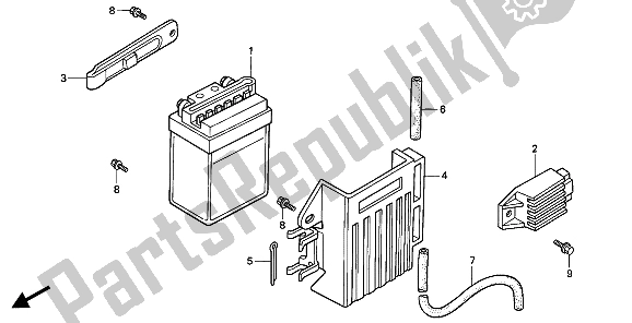 Tutte le parti per il Batteria del Honda NSR 50S 1994