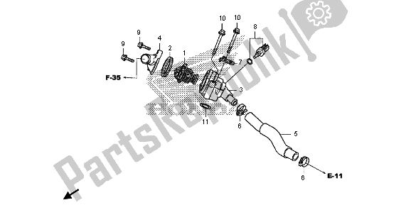 All parts for the Thermostat of the Honda NC 700 SA 2013