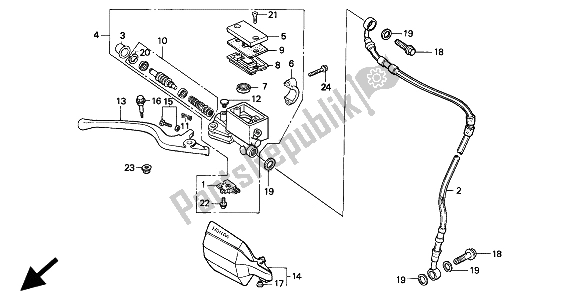 Toutes les pièces pour le Fr. Maître-cylindre De Frein du Honda XR 600R 1994