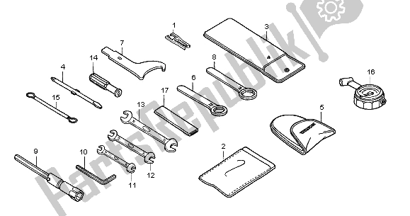 Todas as partes de Ferramentas do Honda CBF 500A 2007