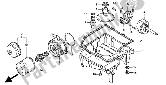 Todas las partes para Cárter De Aceite Y Bomba De Aceite de Honda CBR 900 RR 1999