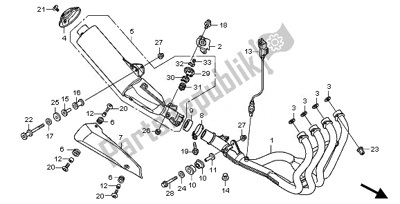 Wszystkie części do T? Umik Wydechowy Honda CBF 1000 FTA 2010