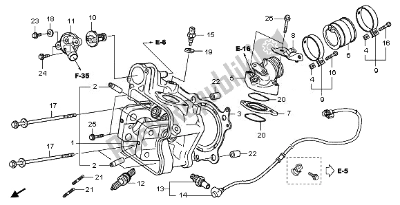 All parts for the Cylinder Head of the Honda NSS 250A 2011