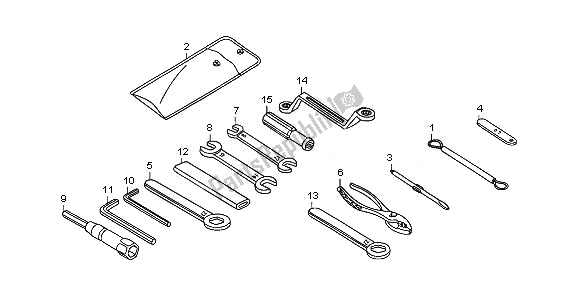 All parts for the Tools of the Honda XL 1000V 2008