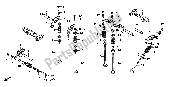 All parts for the Camshaft & Valve of the Honda VT 750C2B 2011