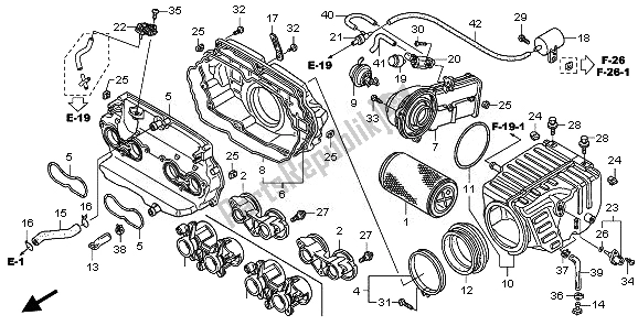 Toutes les pièces pour le Purificateur D'air du Honda CB 1300A 2008