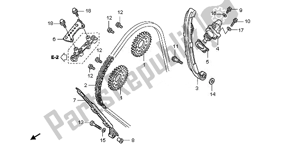 All parts for the Cam Chain & Tensioner of the Honda CBF 1000 FA 2011