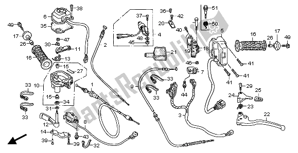 Wszystkie części do Kabel I Prze?? Cznik Honda TRX 400 FA 2007