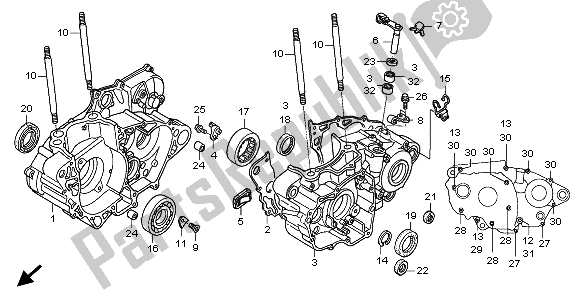 Tutte le parti per il Carter del Honda CRF 450X 2011