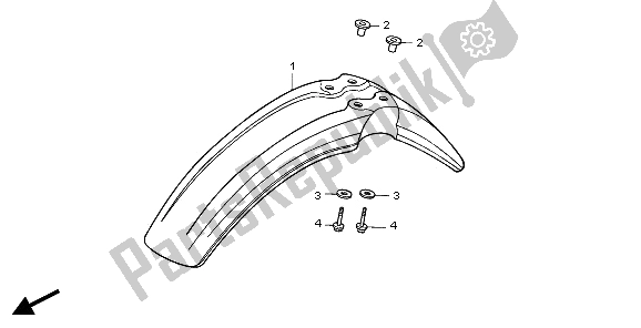 Toutes les pièces pour le Garde-boue Avant du Honda XR 600R 1997