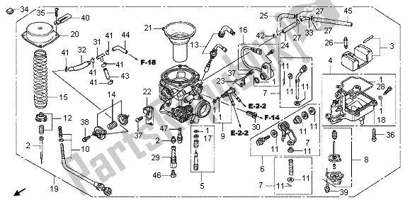 All parts for the Carburetor of the Honda VT 750 CA 2006