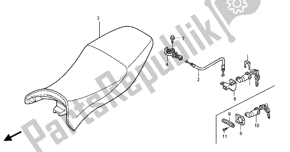 Toutes les pièces pour le Siège du Honda CBR 1100 XX 2001