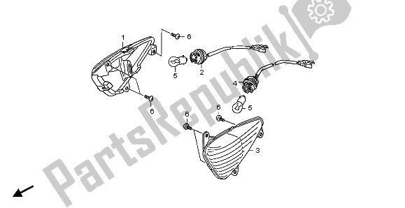 Tutte le parti per il Winker del Honda XL 1000V 2007