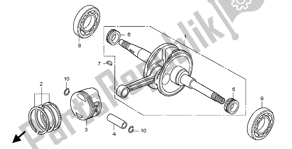 Todas las partes para Cigüeñal Y Pistón de Honda PES 125 2006