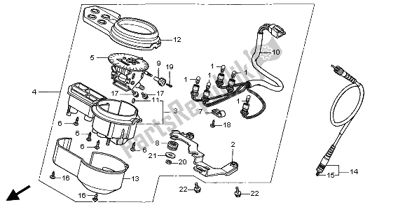 Toutes les pièces pour le Mètre (kmh) du Honda SLR 650 1997