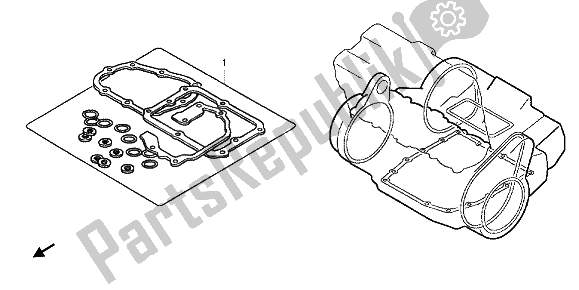 All parts for the Eop-2 Gasket Kit B of the Honda CBF 1000F 2012