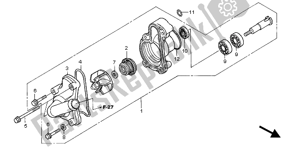 Todas las partes para Bomba De Agua de Honda XR 650R 2001