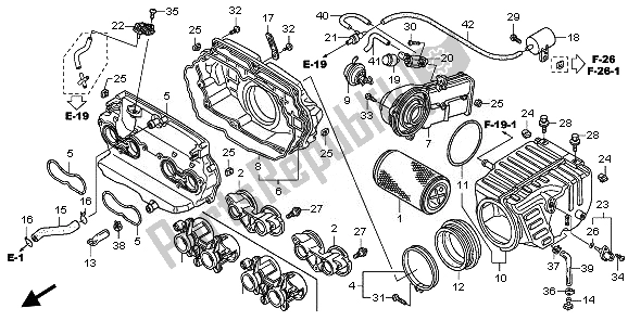 Alle onderdelen voor de Luchtfilter van de Honda CB 1300 SA 2008