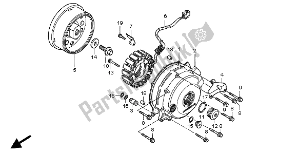 Tutte le parti per il Generatore del Honda XL 1000V 2004