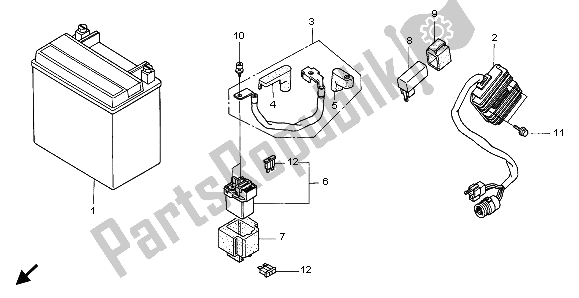 Toutes les pièces pour le Batterie du Honda XRV 750 Africa Twin 1999