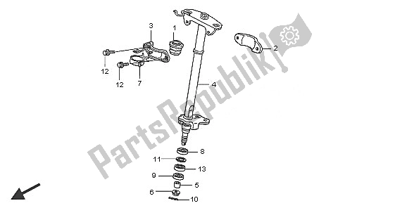 Toutes les pièces pour le Arbre De Direction du Honda TRX 250 EX Sporttrax 2005