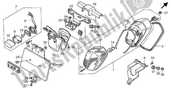 Alle onderdelen voor de Achterlicht van de Honda VT 750C2 1999