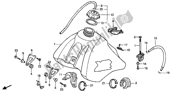 Tutte le parti per il Serbatoio Di Carburante del Honda XR 250R 1987