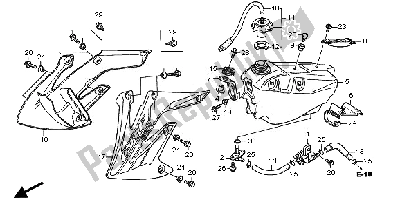 Todas las partes para Depósito De Combustible de Honda CRF 250R 2008