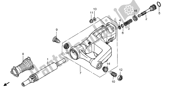 Toutes les pièces pour le Bras Oscillant du Honda GL 1800A 2006