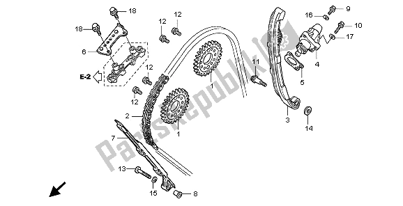 Alle onderdelen voor de Nokkenketting & Spanner van de Honda CBF 1000 2009